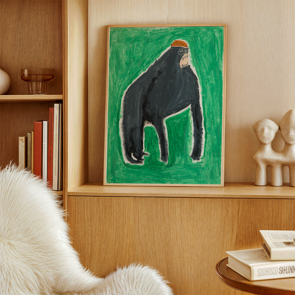 Cuadro gorila pintado en verde – Product3