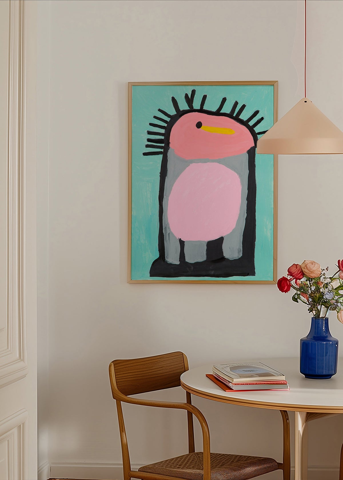 Lâmina infantil pinguim rosa divertido – Product1