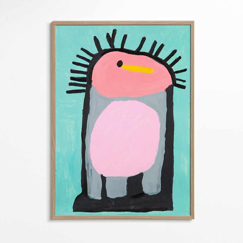 Lâmina infantil pinguim rosa divertido – Oak Frame