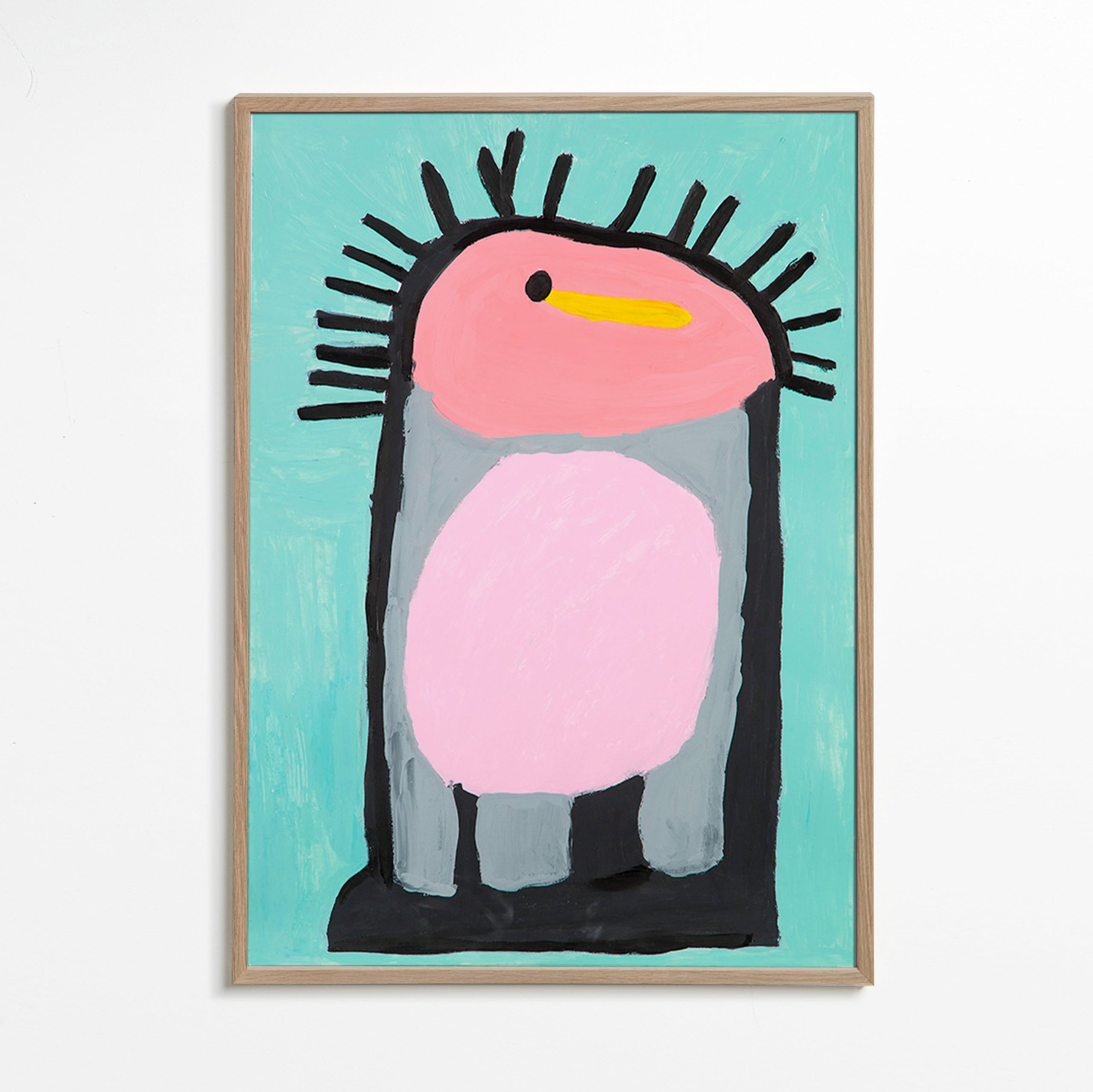 Lâmina infantil pinguim rosa divertido – Oak Frame