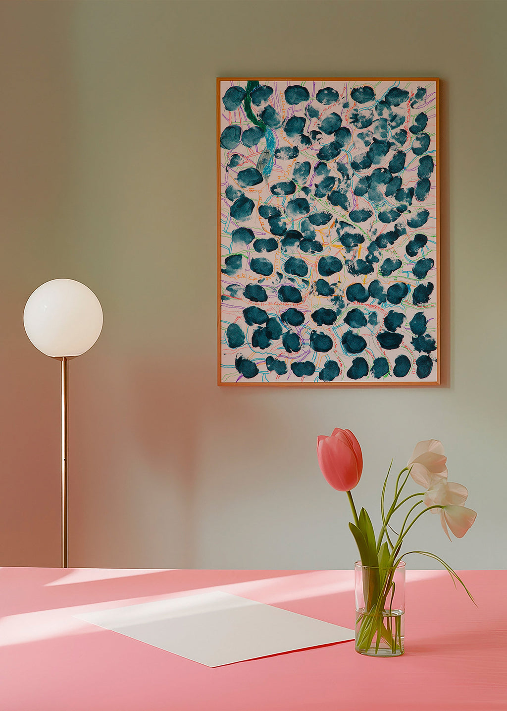 Quadro abstrato com manchas azul-marinho – Product3
