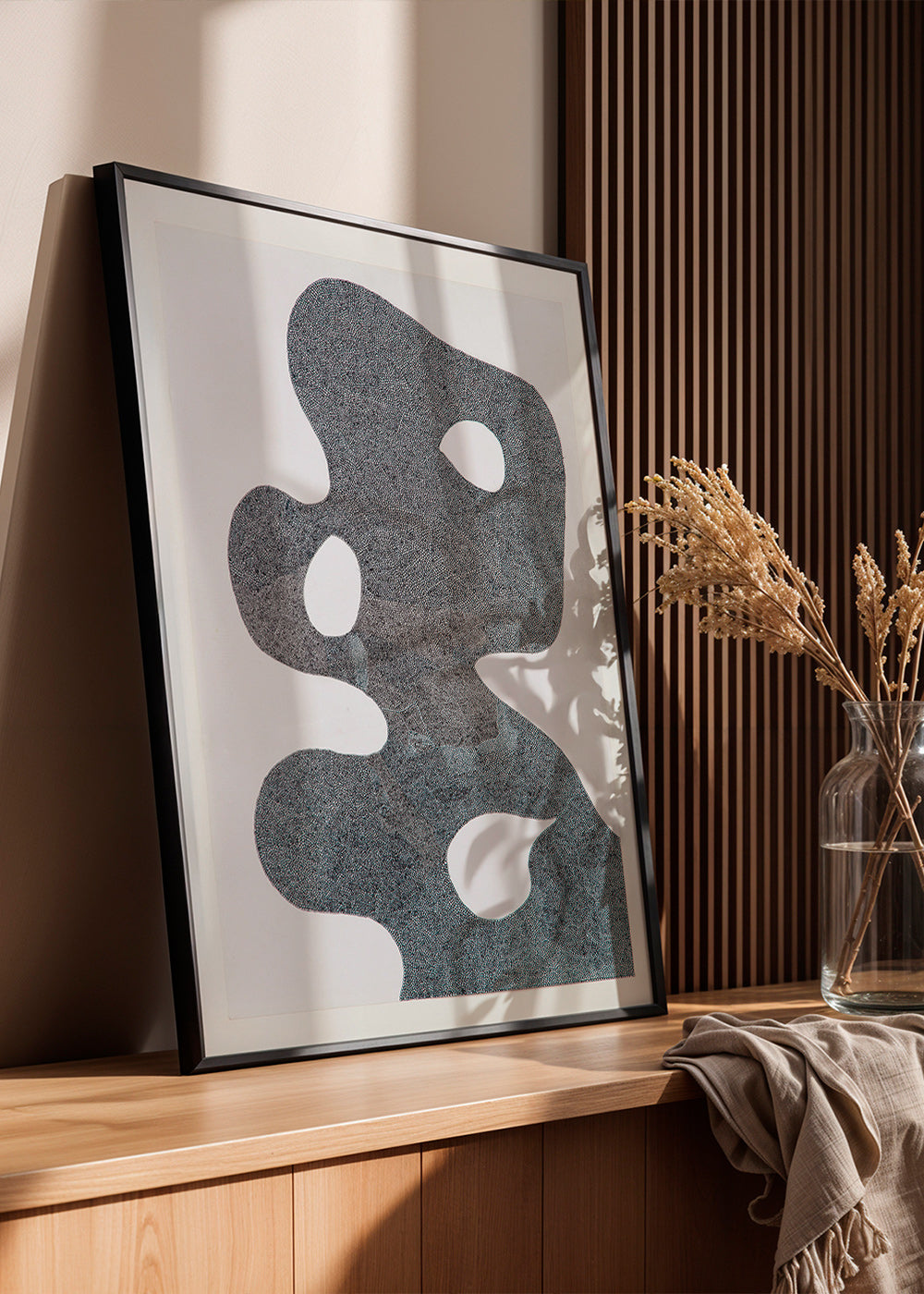 Obra abstrata pontilhada de grande silhueta – Product2