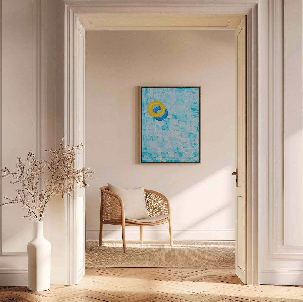 Quadro minimalista com boia amarela – Canvas1