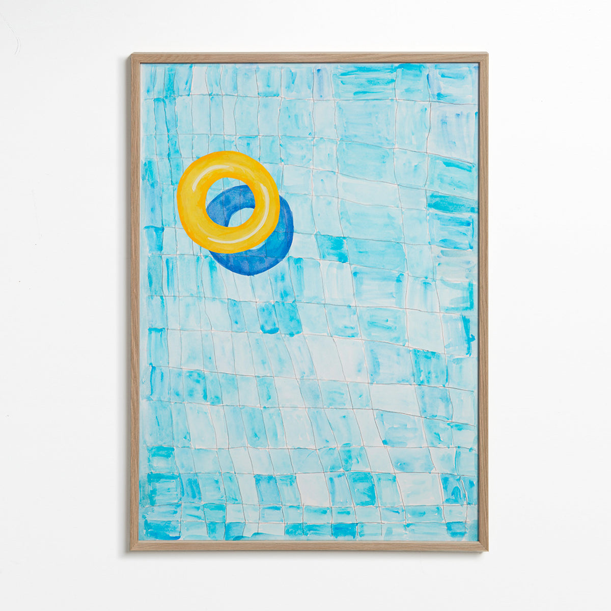 Quadro minimalista com boia amarela – Oak Frame