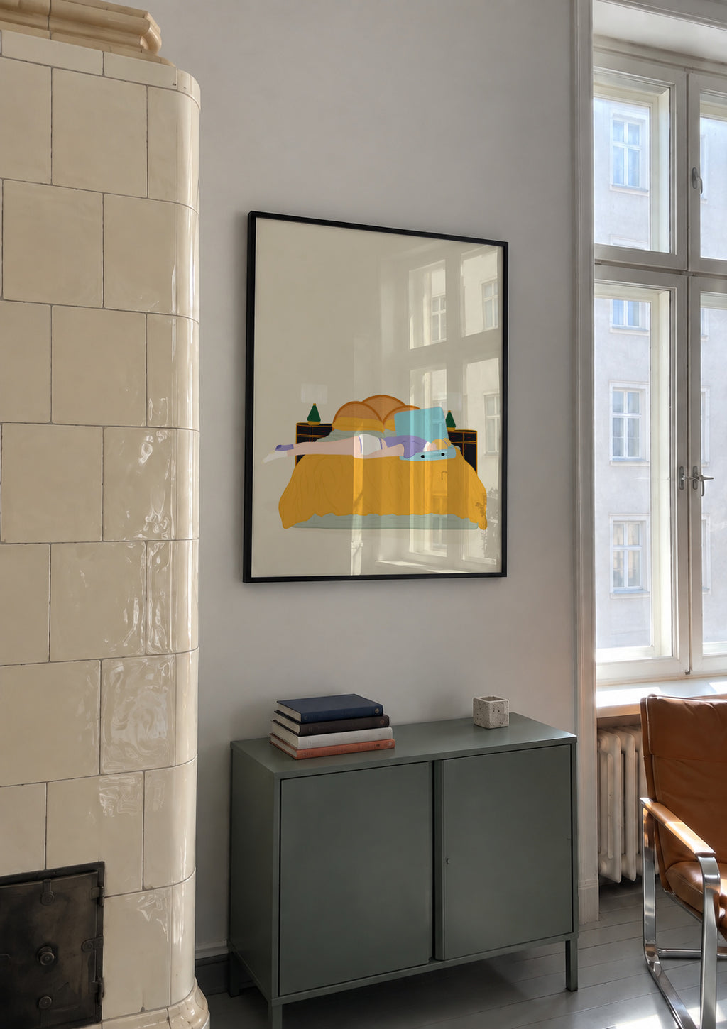 Digital Nomad - Framed poster in an interior