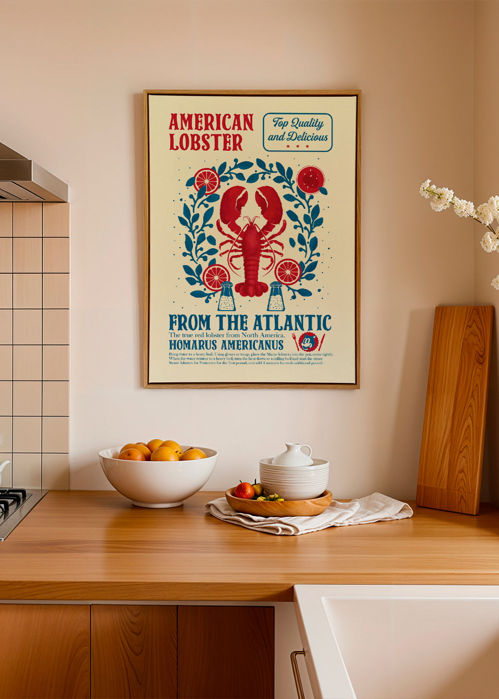 Lobster kitchen print