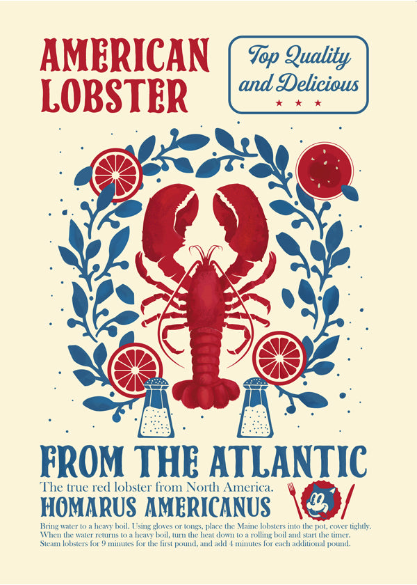 Lobster kitchen print