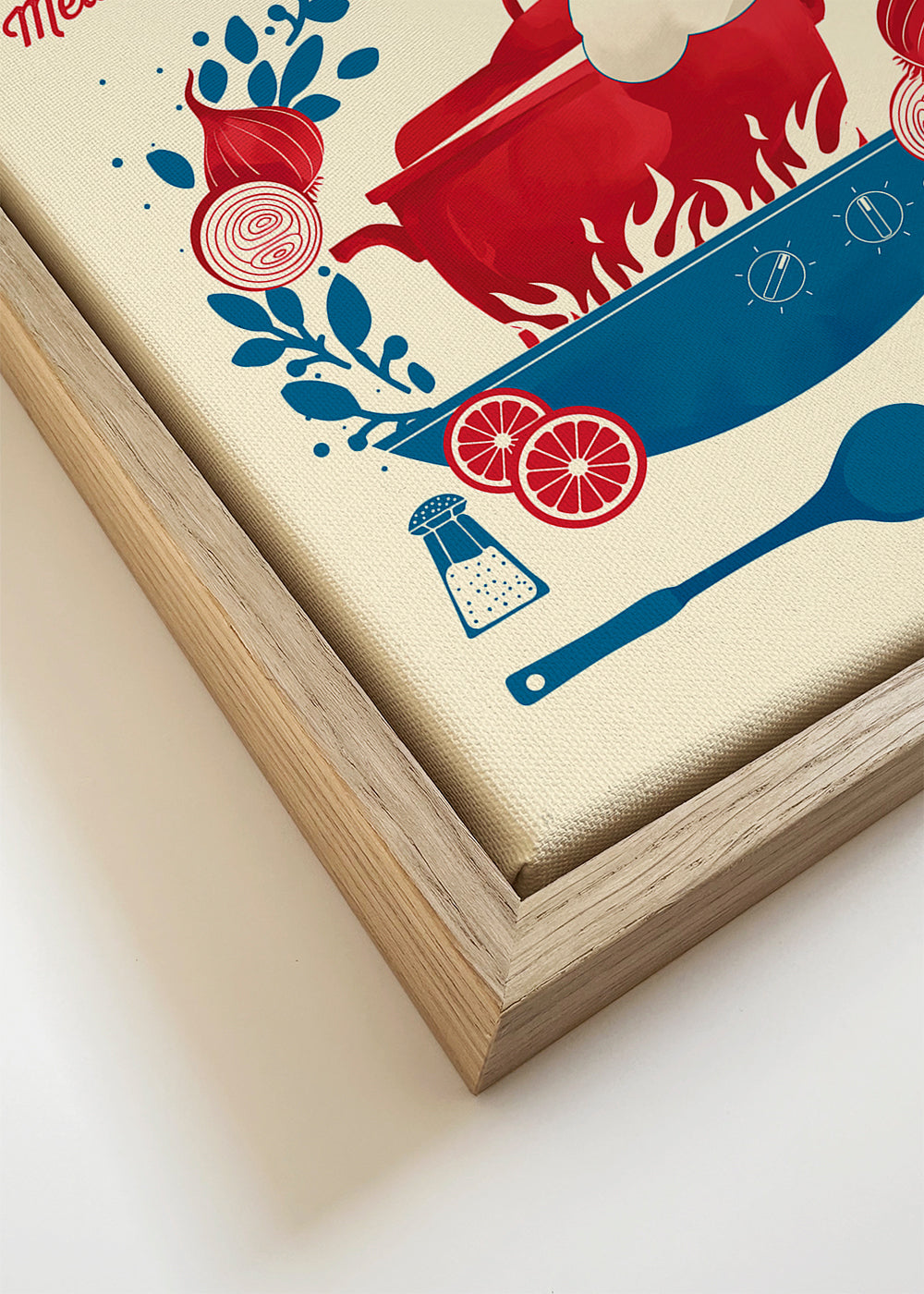 Arte para cozinha com panela vintage