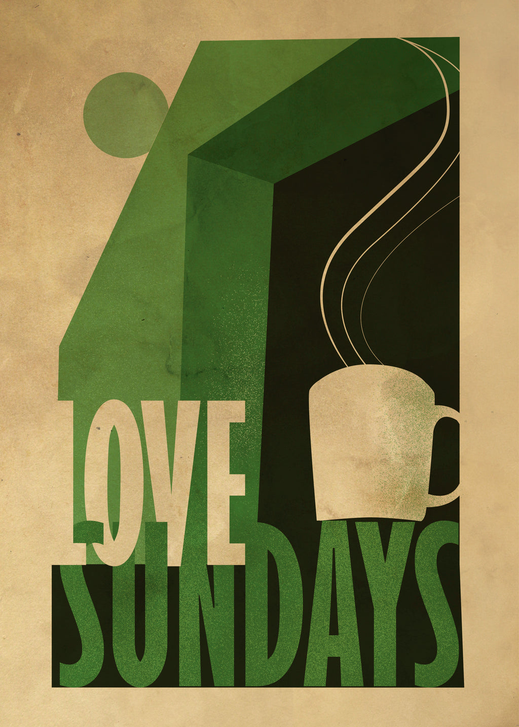 Love Sunday print - Unframed art print