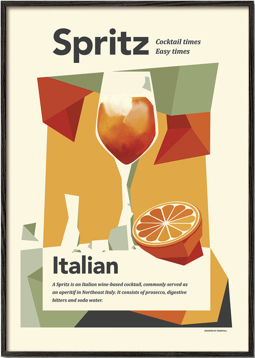 Arte para cozinha Spritz cartaz italiano vintage