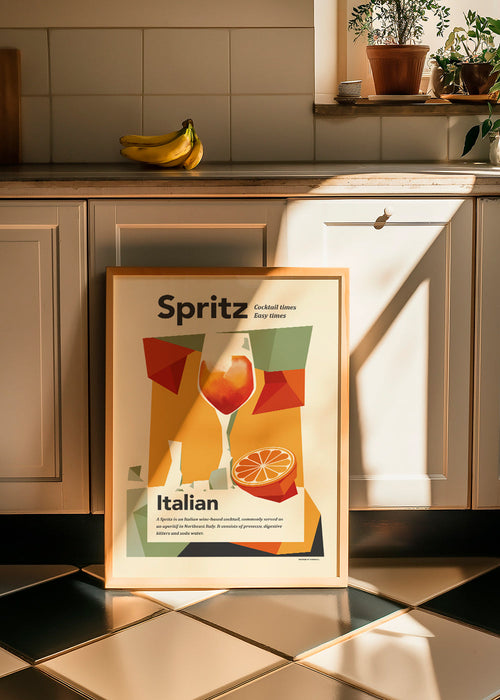 Arte para cozinha Spritz cartaz italiano vintage