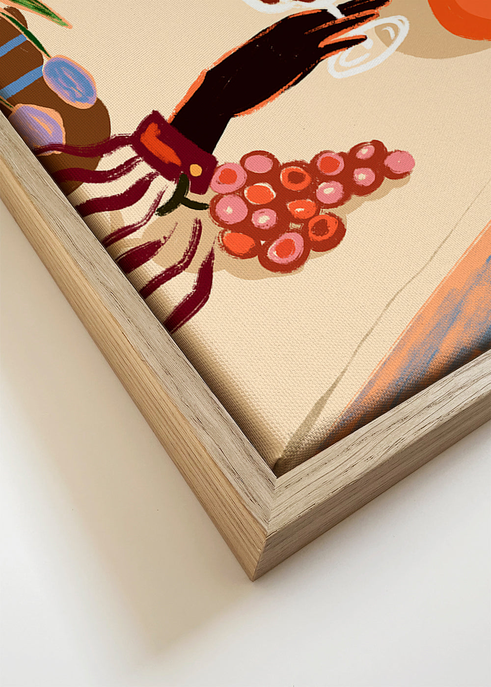 Arte para cozinha: bodegón ilustrado com vinho e fruta