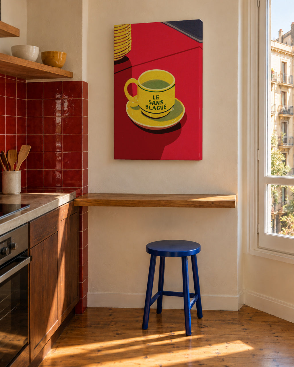 Le Sans Blague - Unframed canvas in an interior