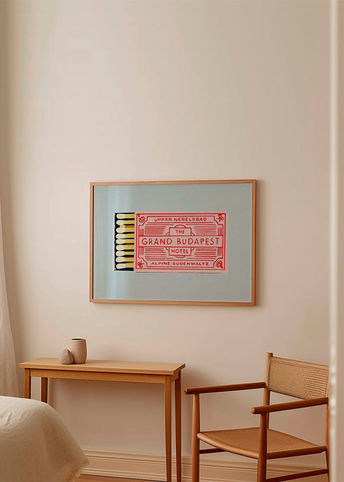 Poster de cidade estilo caixa de fósforos