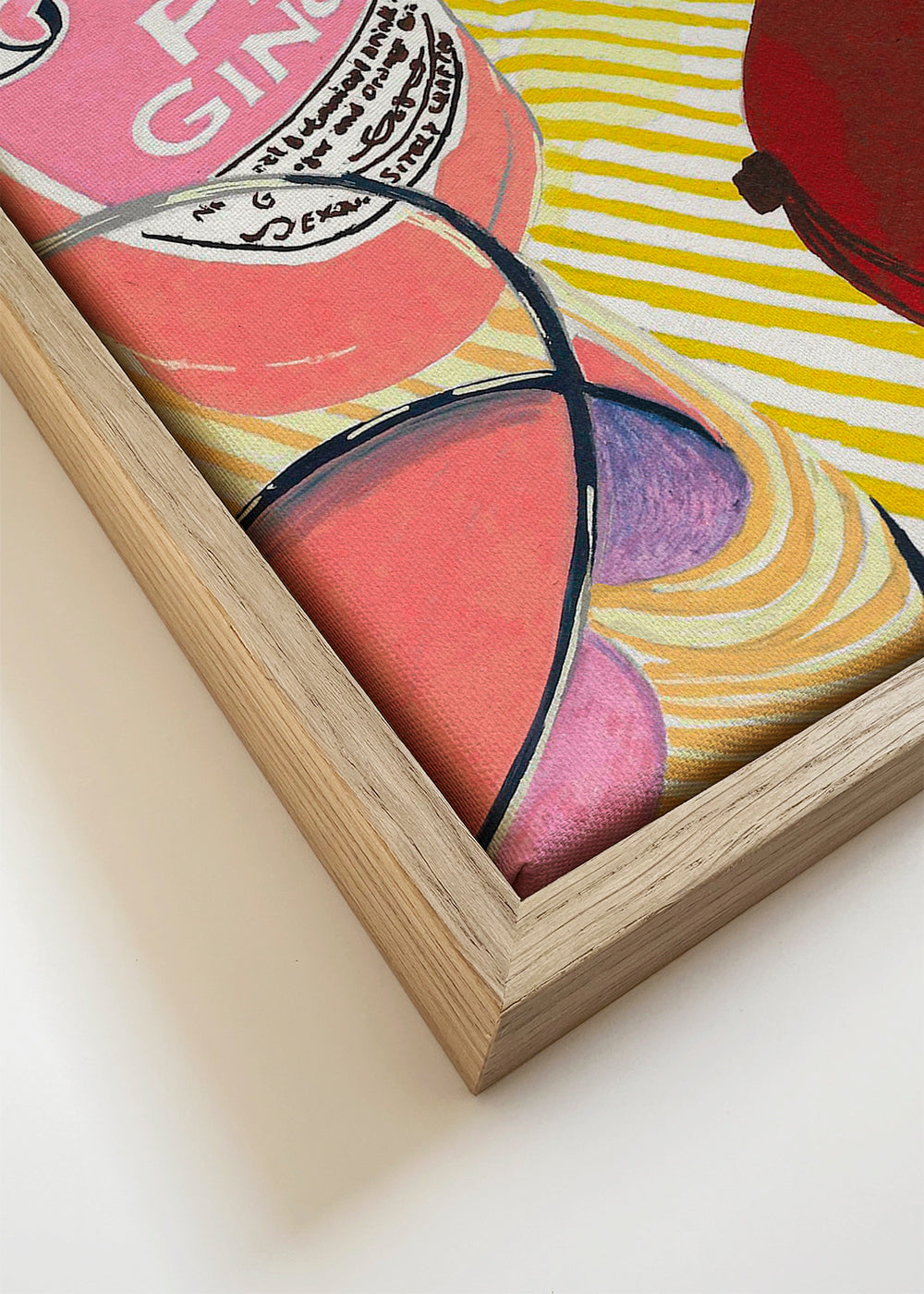 Arte para cozinha Pink Ginger toranja ilustrada