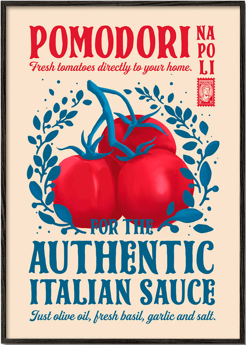 Arte para cozinha Pomodori tomates vermelhos