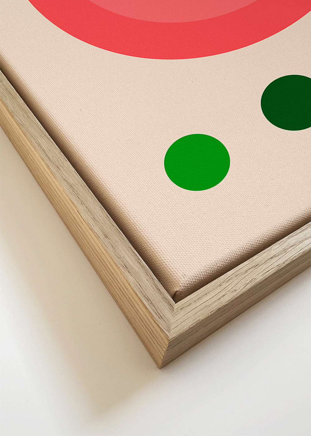 Poster geométrico Bauhaus verde e rosa