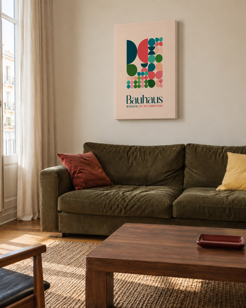 Bauhaus Kutular 2 - Unframed canvas in an interior