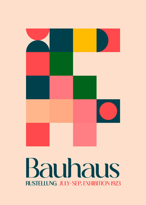 Quadro vintage Bauhaus geométrico 1923