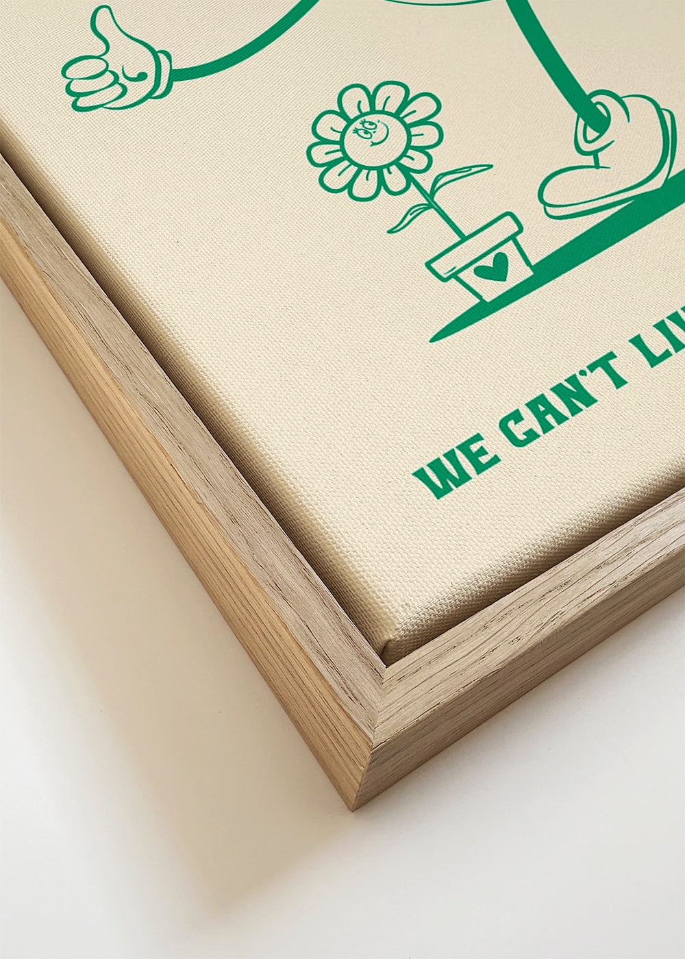 Ilustração planeta sorridente com mensagem ecológica