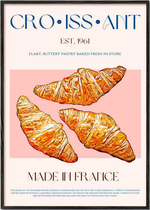 Arte para cozinha Croissant ilustrado