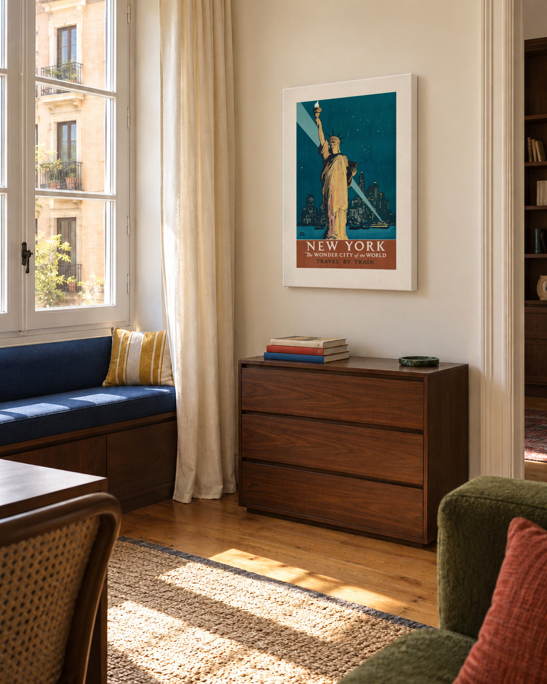 New York - Unframed canvas in an interior
