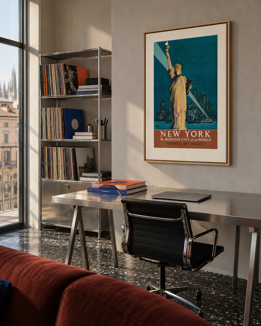 New York - Framed canvas in an interior