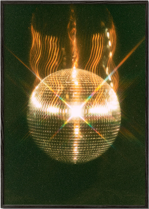 Fotografia bola disco dourada