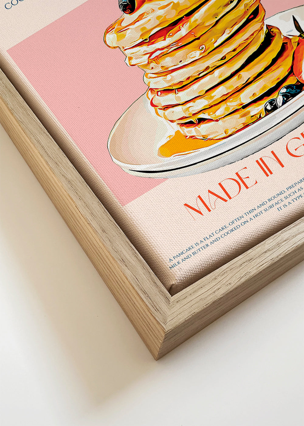 Arte para cozinha Pancake ilustração retro