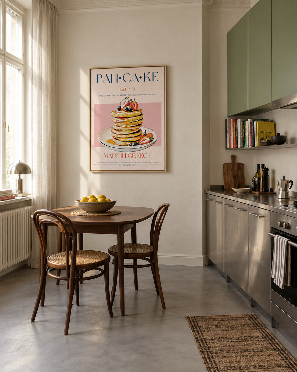 Pancake - Framed canvas in an interior
