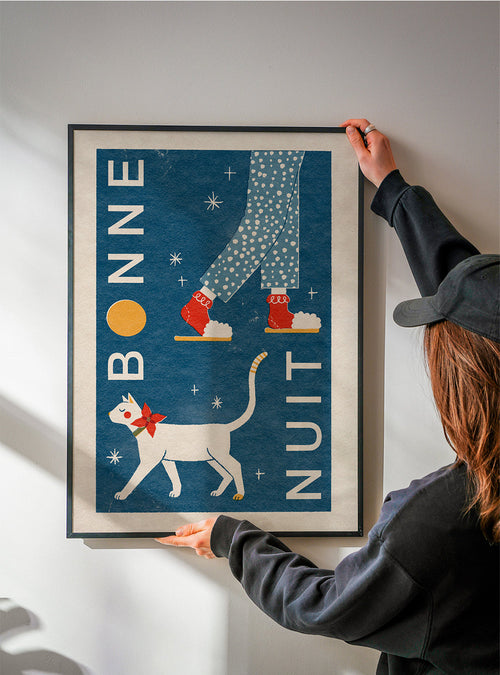 Ilustração de gato noturno
