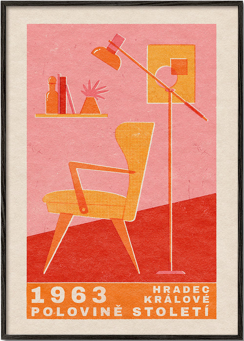 Poster vintage: poltrona e lâmpada 1963