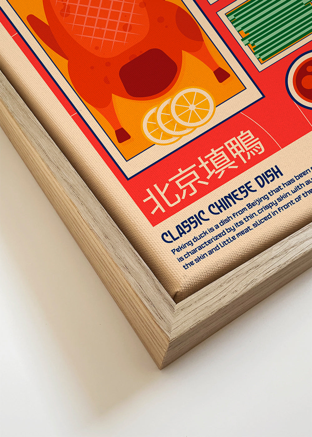 Arte para cozinha Peking Duck ilustração retro