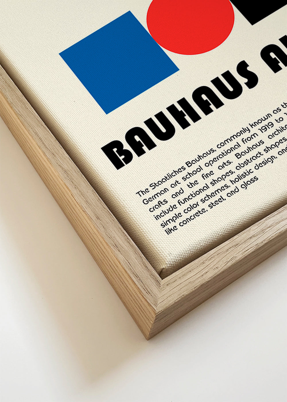 Poster geométrico Bauhaus com formas primárias