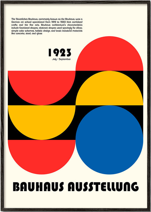 Quadro geométrico Bauhaus 1923 formas primárias