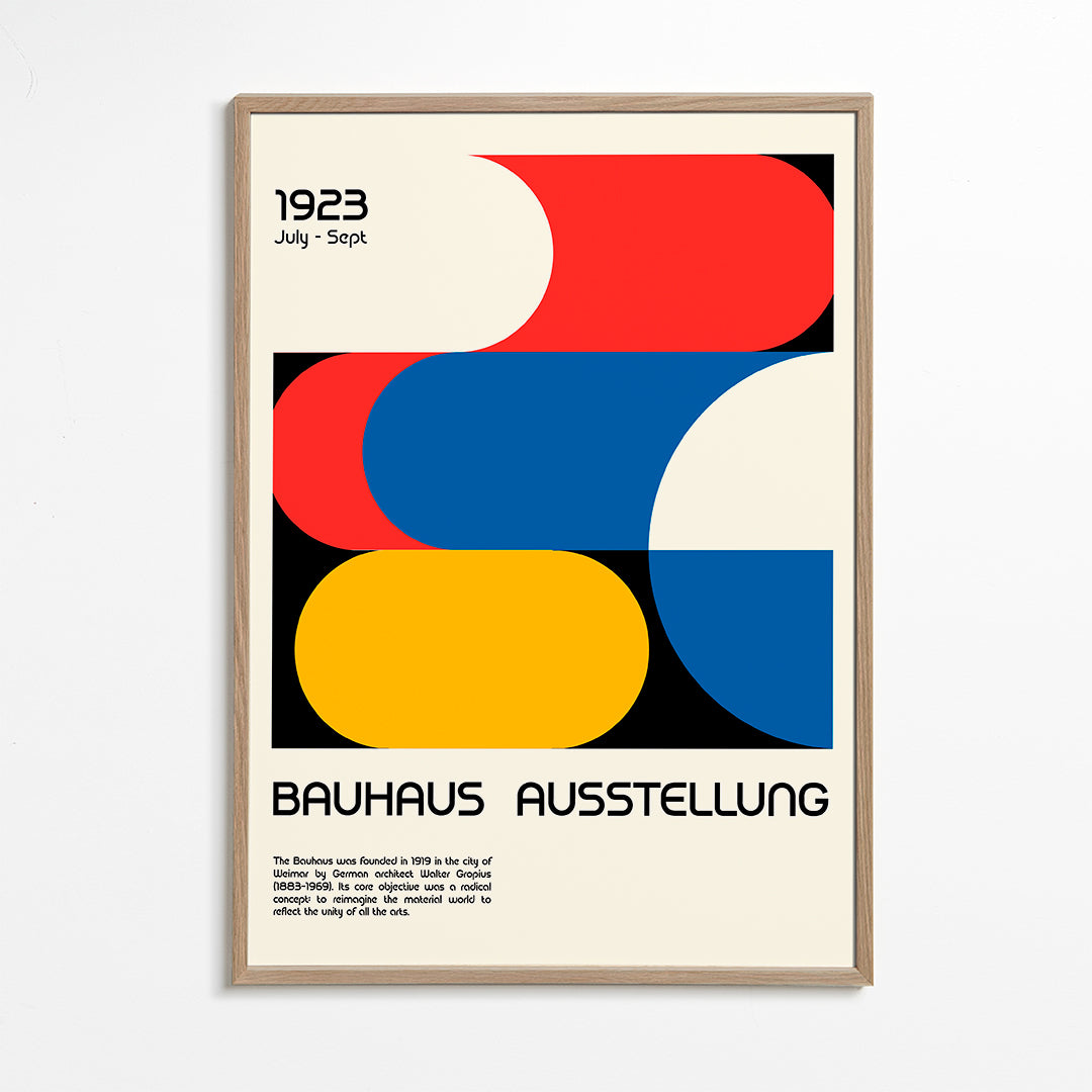 Poster vintage Bauhaus geométrico 1923