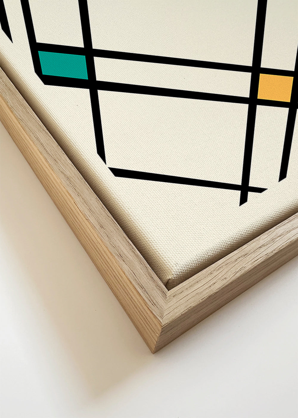 Poster geométrico Bauhaus 1923 com blocos primários