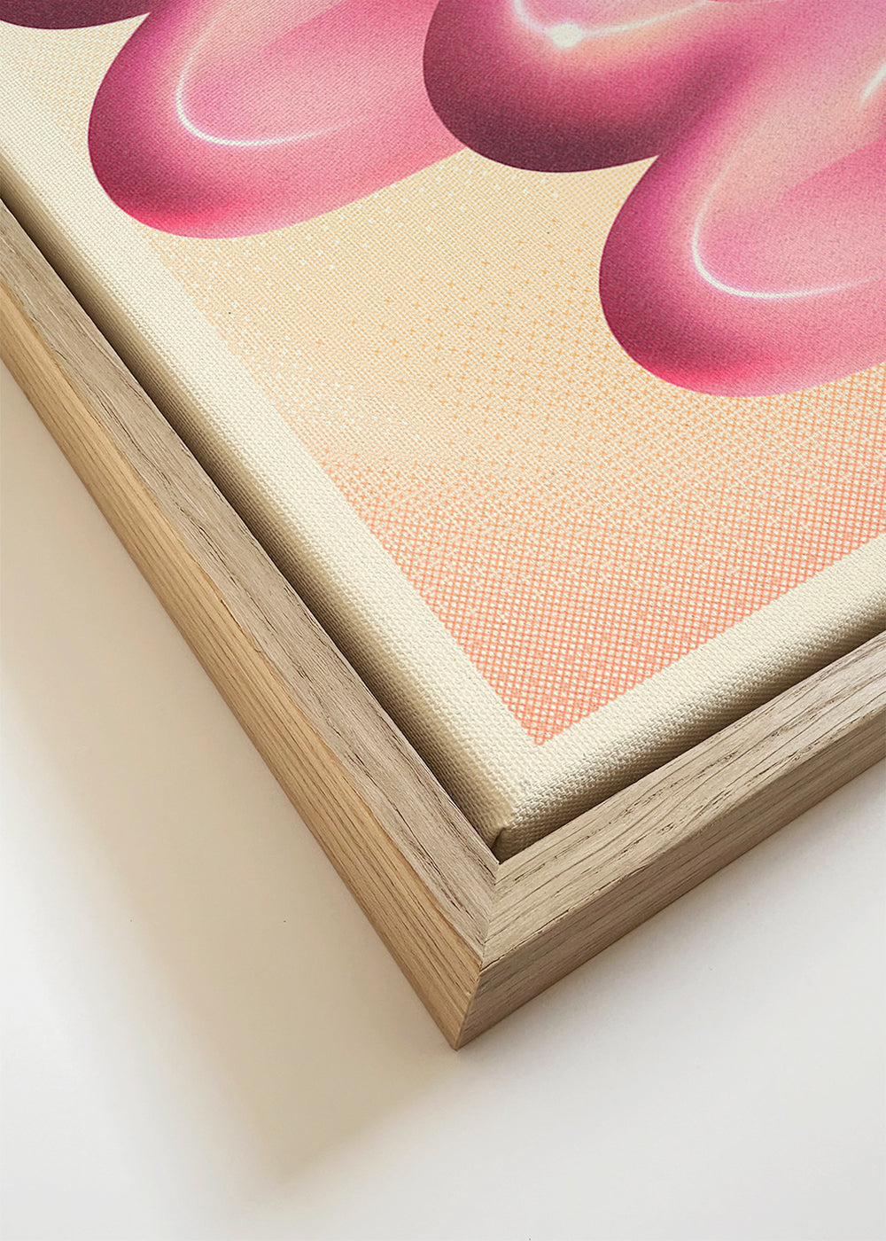 Quadro vintage espirais rosas