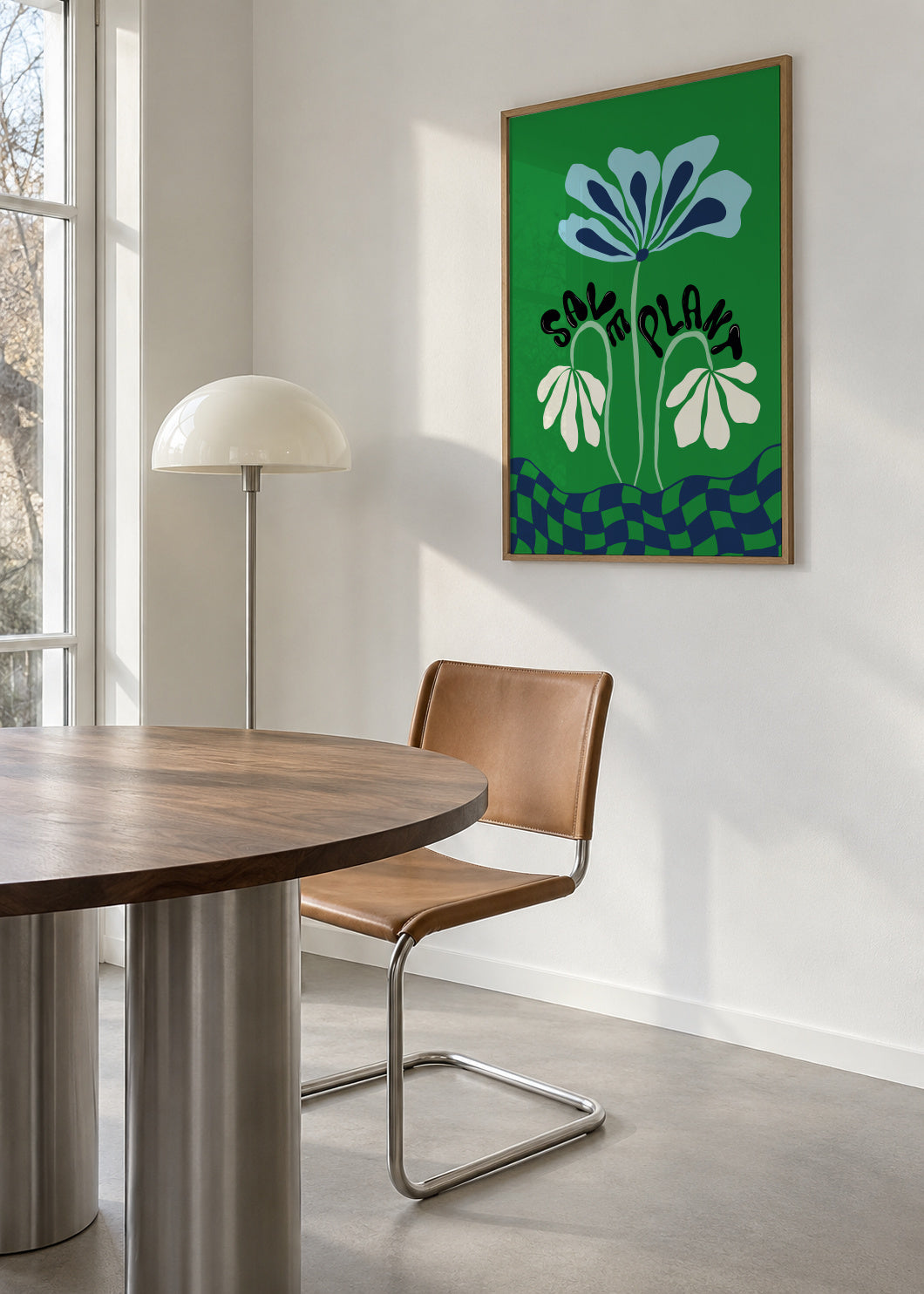 Save Plants - Framed poster in an interior