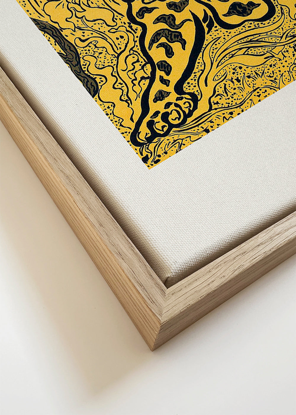 Quadro tigre em fundo amarelo
