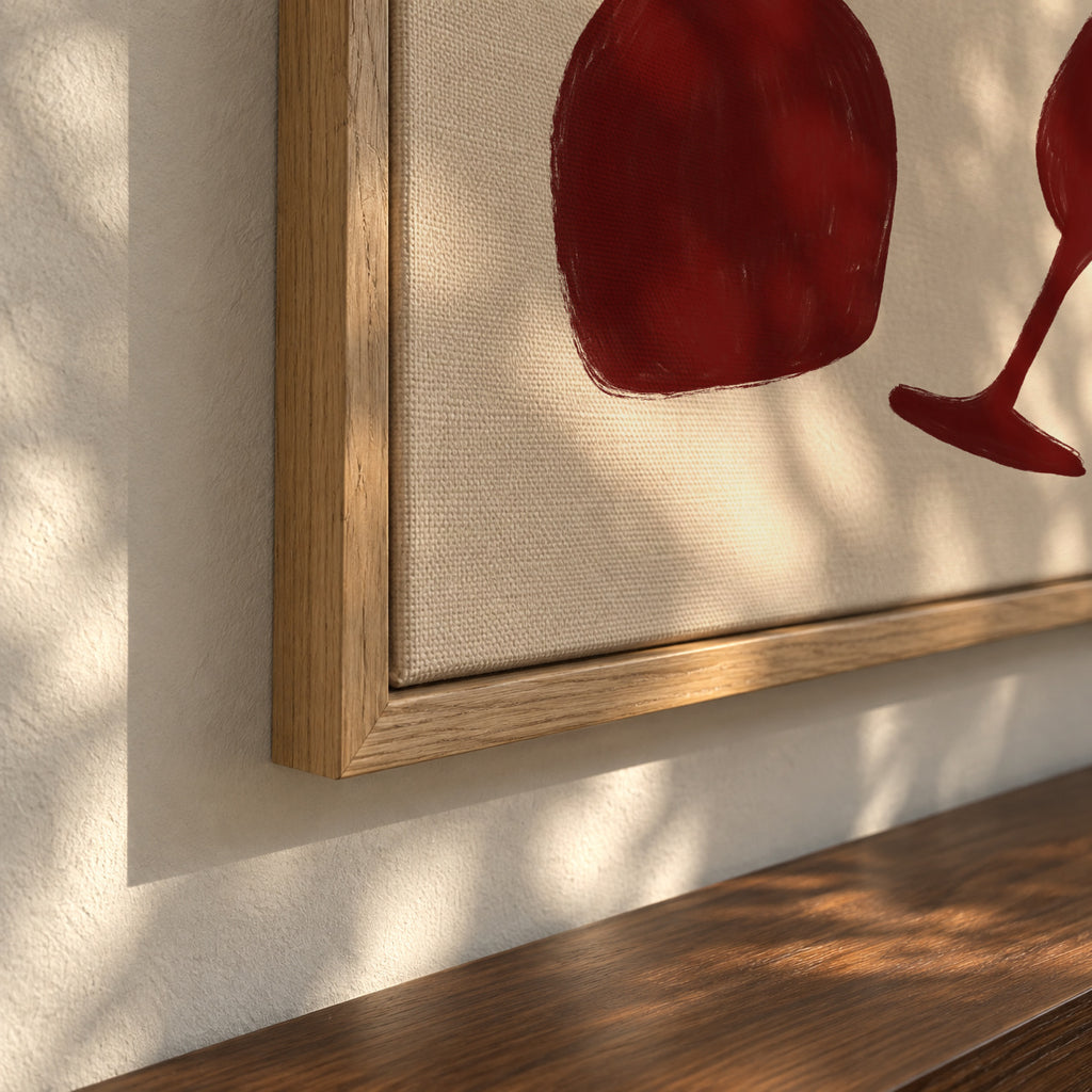 Wine not? - Framed canvas detail