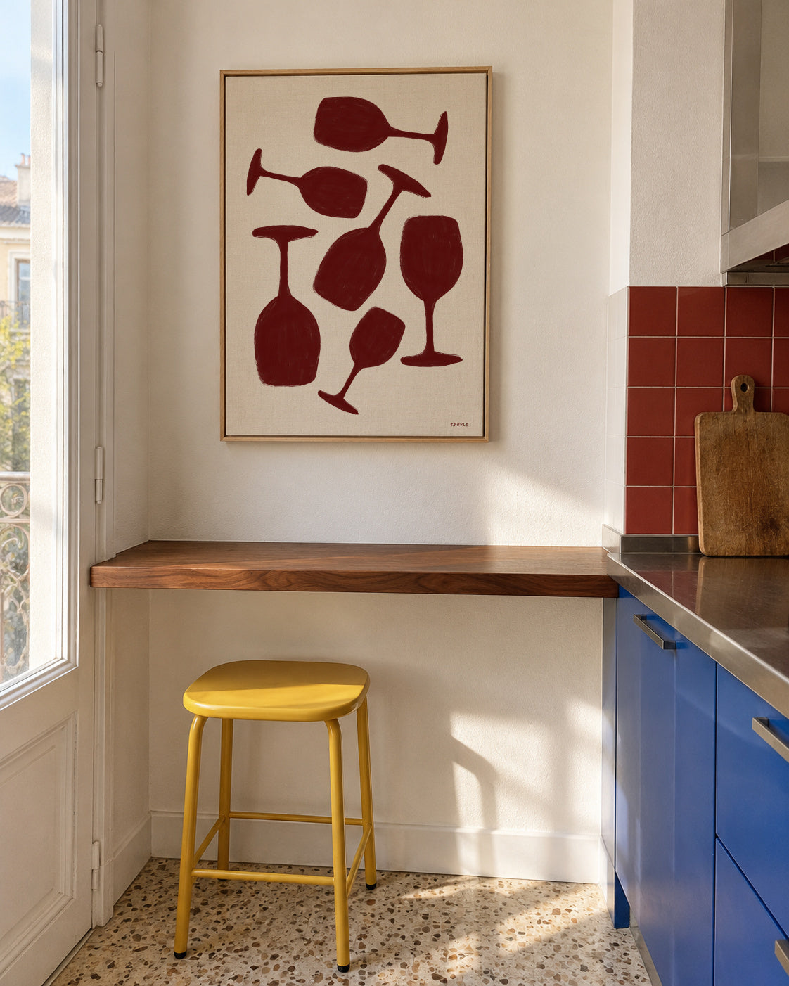 Wine not? - Framed canvas in an interior