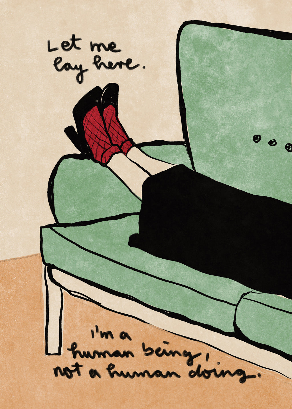Let me lay here - Unframed art print