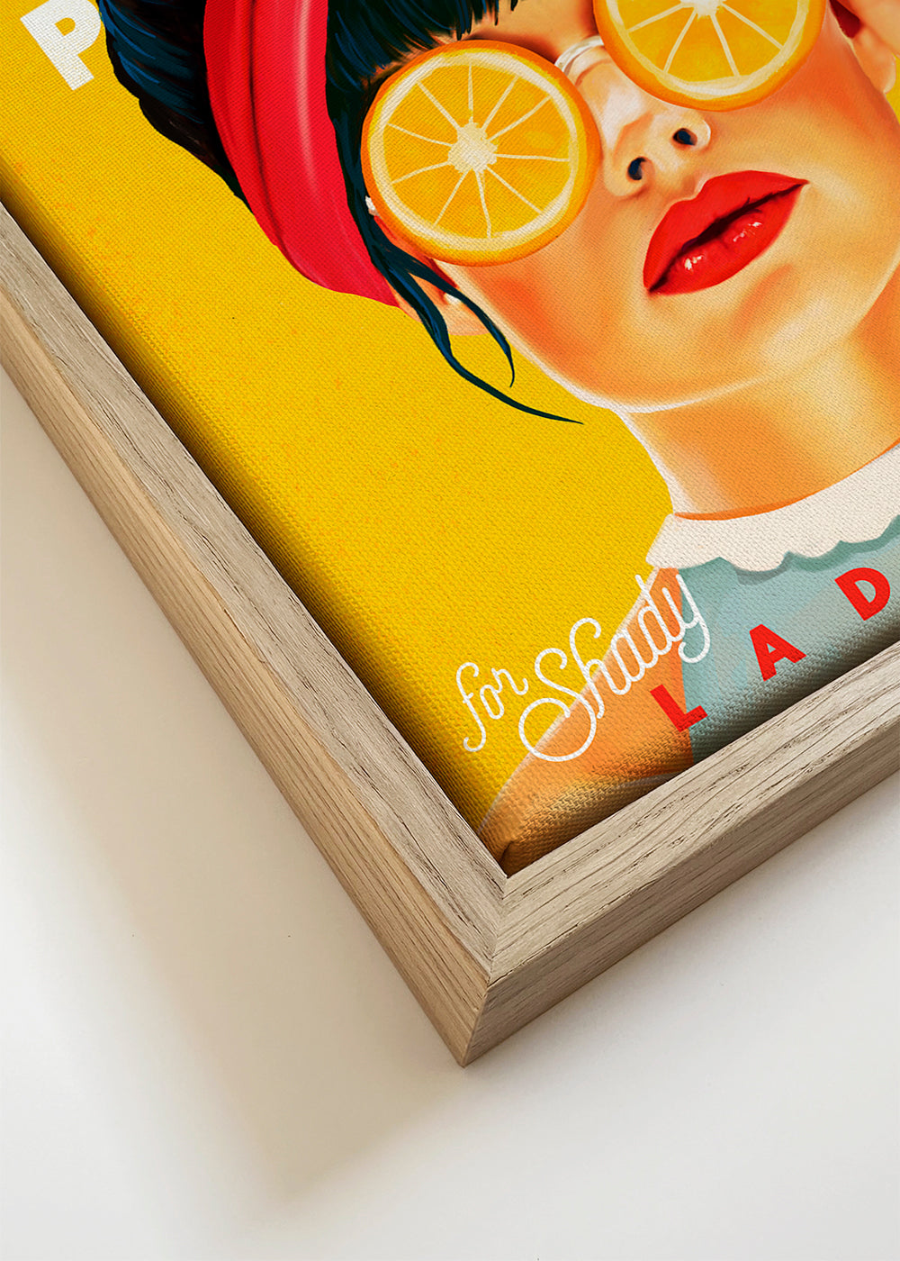 Arte para cozinha pin-up com rodelas de laranja