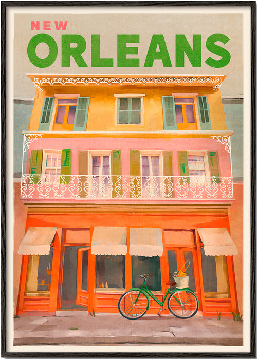 Poster de viagem New Orleans vintage