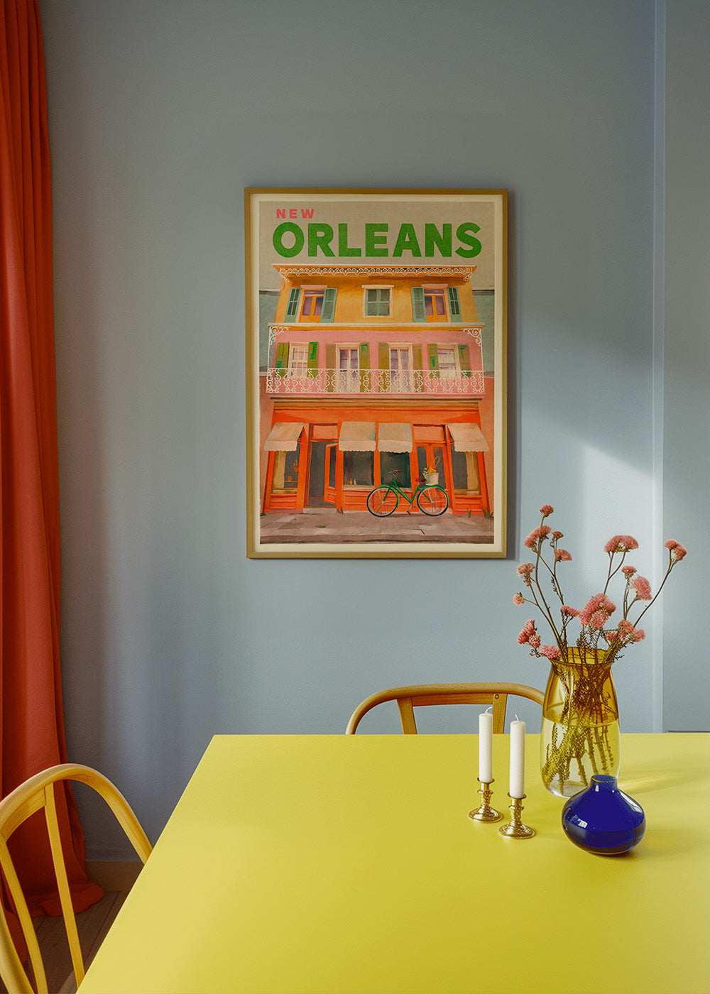 Poster de viagem New Orleans vintage