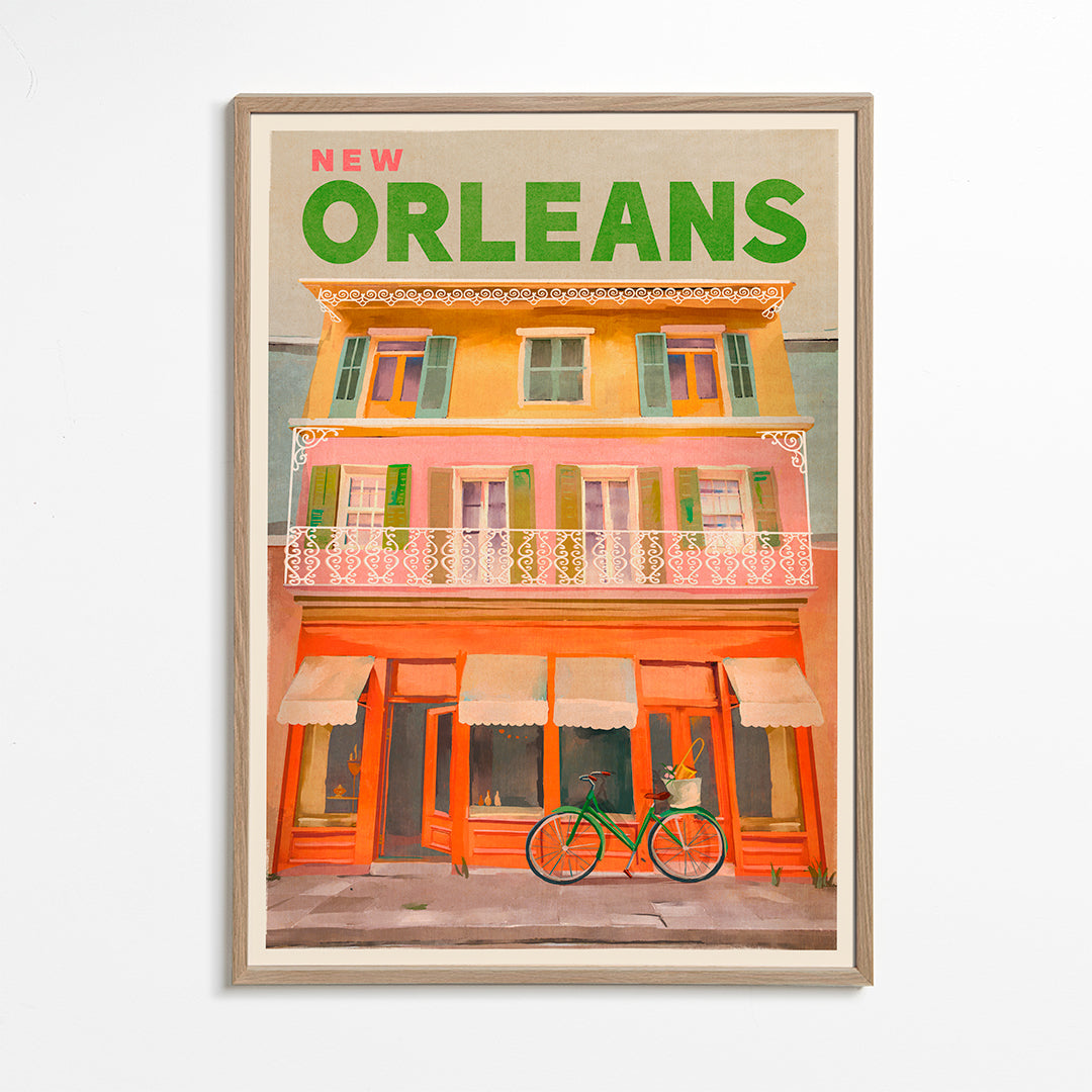 Poster de viagem New Orleans vintage