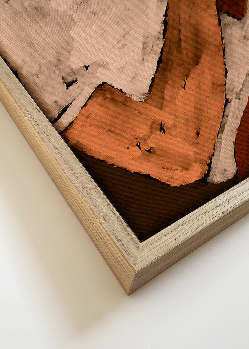 Arte abstrata leitor em tons terra