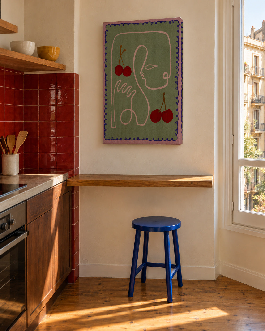 Fruit fiesta 5 - Unframed canvas in an interior