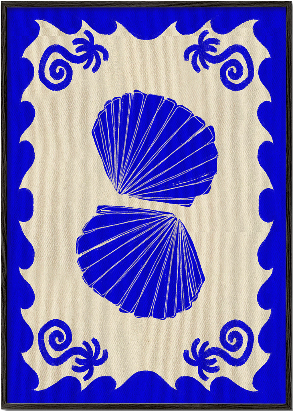Ilustração de conchas azuis